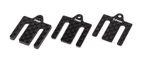 Team Associated RC10B7 FT Front Bulkhead Shims, carbon fiber (3)