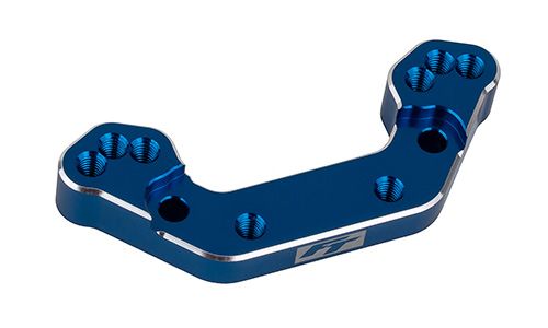 Team Associated RC10B7 FT Ballstud Mount, +2mm, blue aluminum