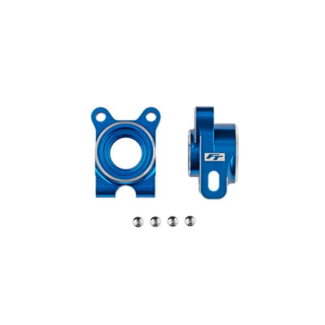 Team Associated RC10B7 FT Aluminum Rear Hubs, -4 Offset, Blue