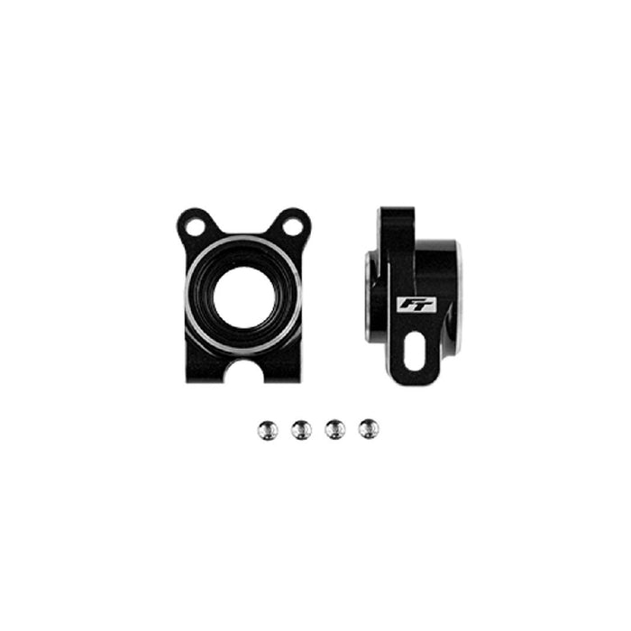 Team Associated RC10B7 FT Aluminum Rear Hubs, -4 Offset, Black