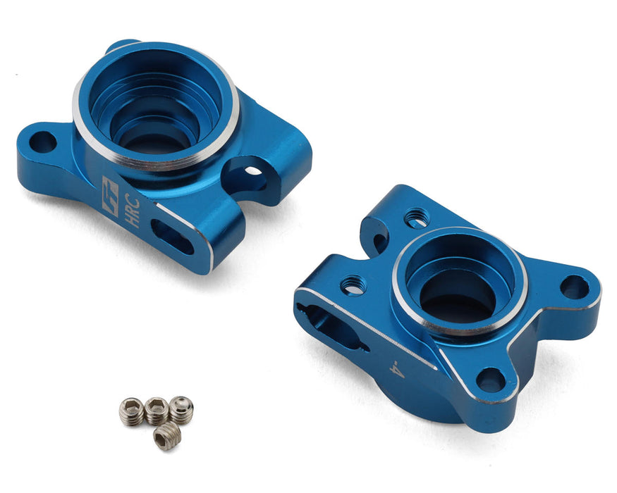 Team Associated RC10B7 Factory Team Aluminum Rear HRC Hub Set (Blue) (2) (-4mm)