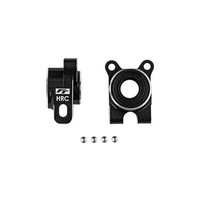 Team Associated RC10B7 FT Alum HRC Rear Hubs, -4 Offset, Black