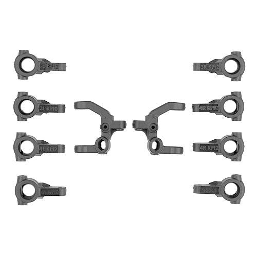 Team Associated RC10B7.1 FT Caster/Steering Block Set, Carbon