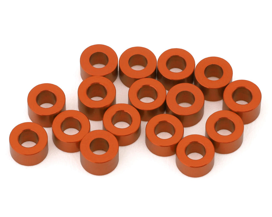 Team Brood 3x6mm 6061 Aluminum Ball Stud Washers Extra Large Kit (Orange) (16)