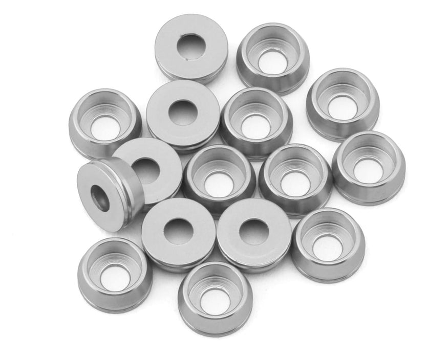Team Brood 3mm 6061 Aluminum Cap Head Washer (Sliver) (16)
