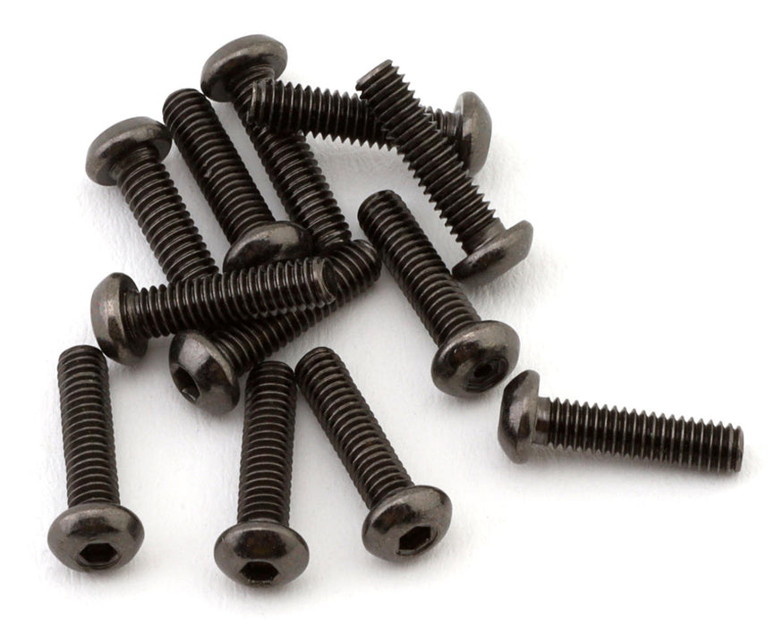 Team Brood 2.5mm 12.9 Black Nickel Button Head Hex Screw (12) (2.5x10mm)