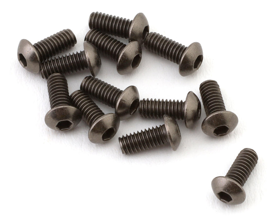 Team Brood 2.5mm 12.9 Black Nickel Button Head Hex Screw (12) (2.5x6mm)