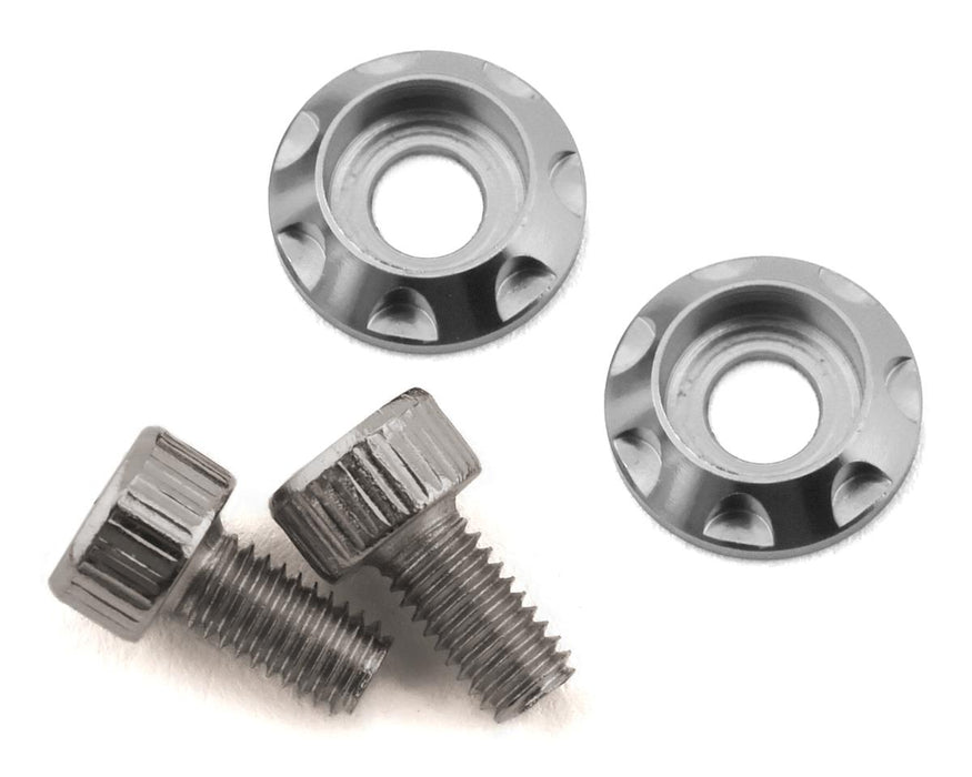 Team Brood M3 Motor Washer Heatsink w/Screws (Silver) (2) (6mm)