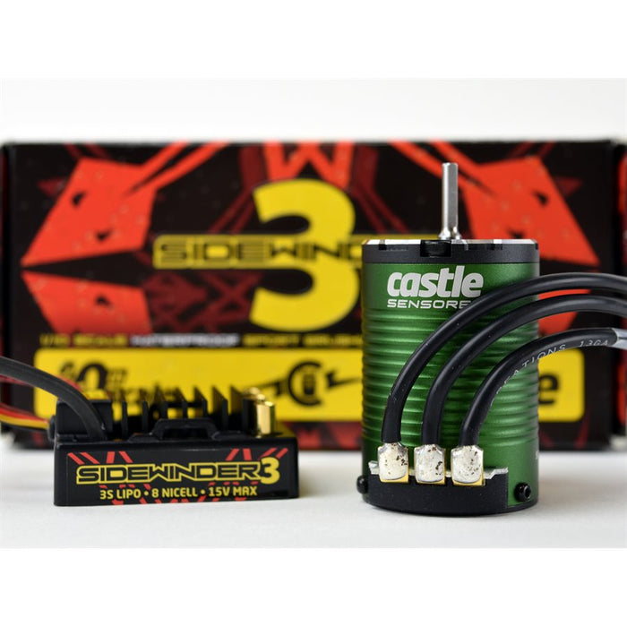 Castle SV3 Waterproof 1/10TH 12V ESC 1406-6900 Sensored Combo