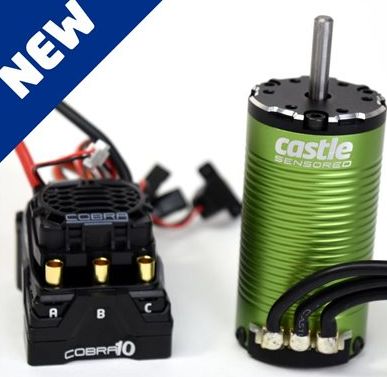 Castle Creations Cobra 10 6S Max, 8A  BEC w/1412-3200 5mm KV