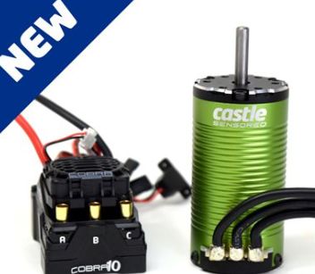 Castle Creations Cobra 10 6S Max, 8A  BEC w/1415-2400KV 5mm
