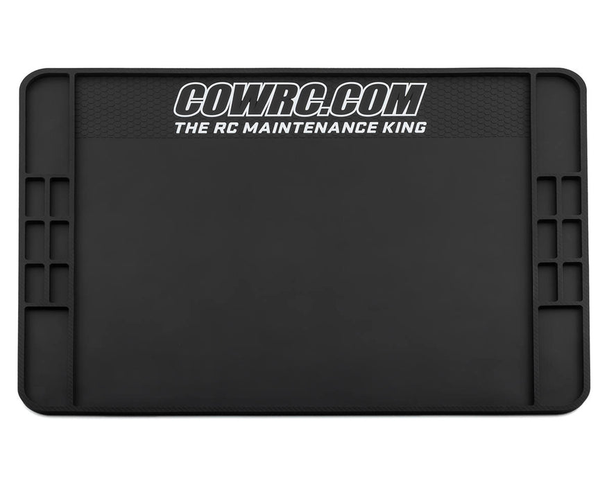 Cow RC Carbon Series Screw Catcher Rubber Pit Mat (24"x30")