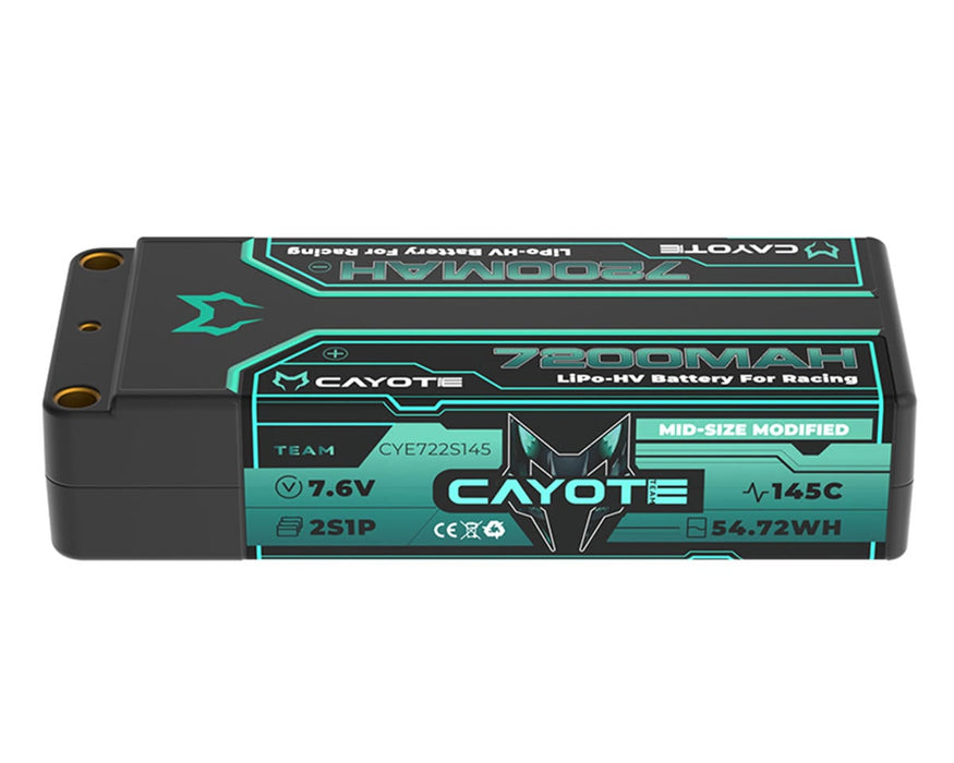 Cayote 2S 145C Mid-Size LiHV Battery (7.6V/7200mAh)