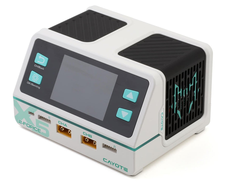 Cayote 2-Force X5 Racing Dual Battery Charger w/XT90 Charge Lead