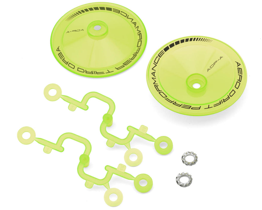 DS Racing Sloped Aero Drift Wheel Covers (Flu Lime) (2)