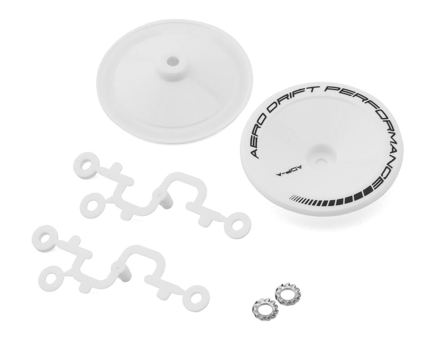 DS Racing Sloped Aero Drift Wheel Covers (White) (2)