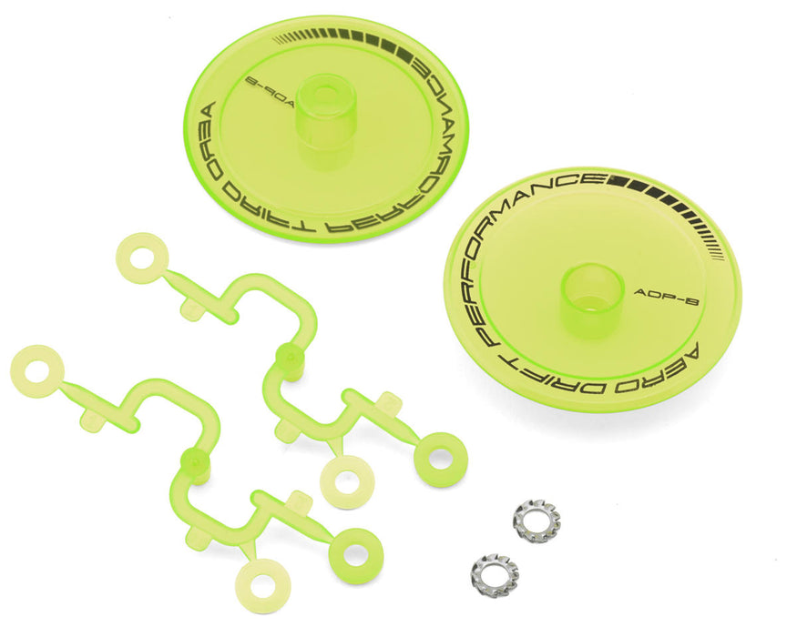 DS Racing Flat Aero Drift Wheel Covers (Flu Lime) (2)