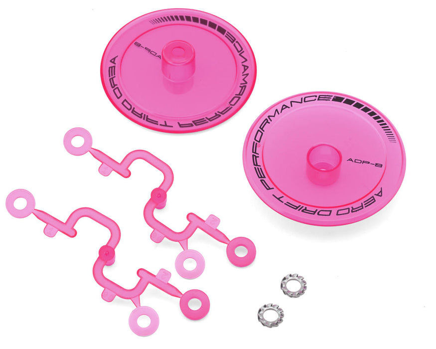 DS Racing Flat Aero Drift Wheel Covers (Flu Pink) (2)