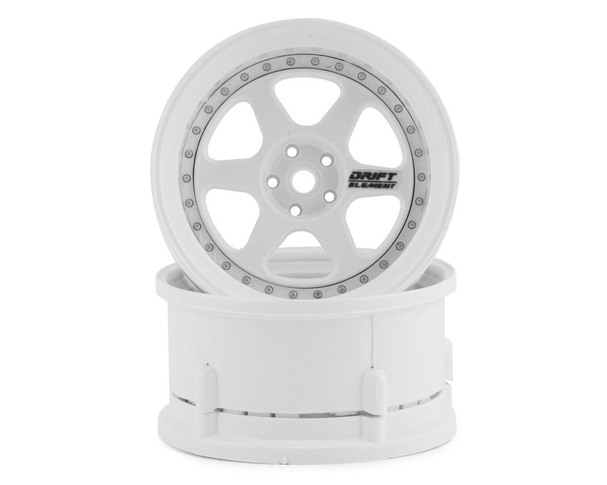 DS Racing Drift Element 6 Spoke Drift Wheels (Triple White) (2)