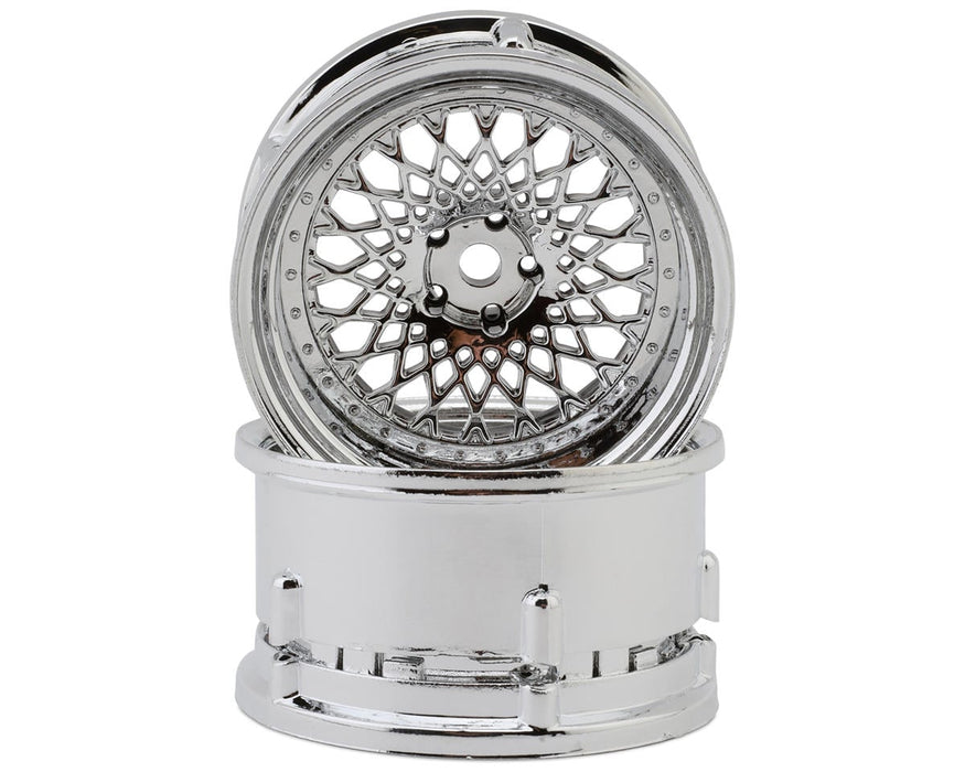 DS Racing Element Mesh 1/10 Drift Wheels (Tri Chrome) (2)