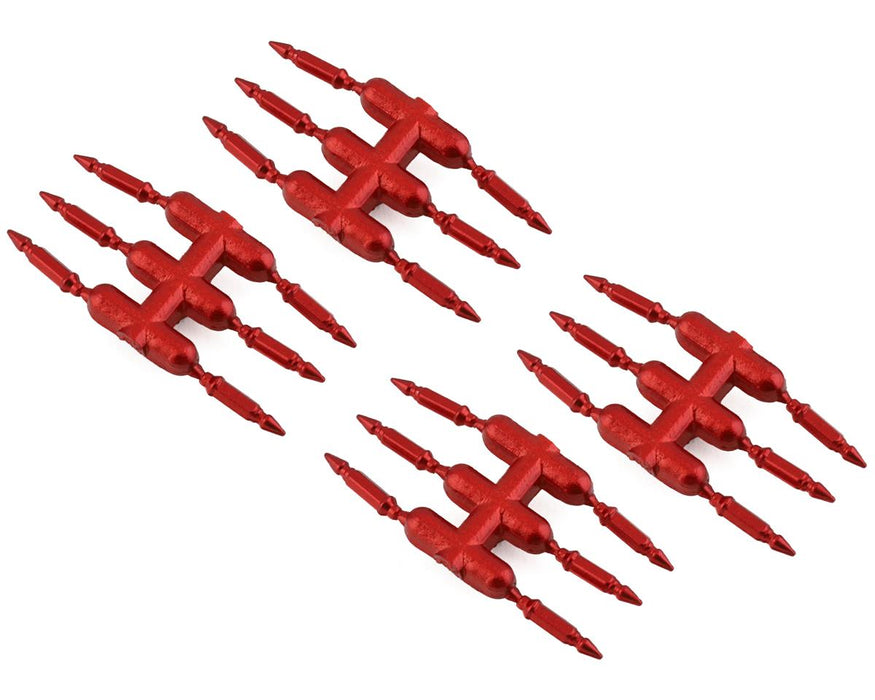 DS Racing Drift Element Scale Bullet Lug Nuts (Red) (24)
