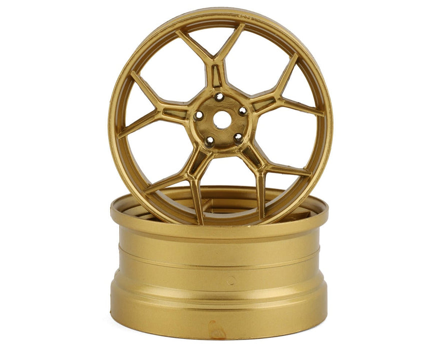 DS Racing Feathery Split Spoke Drift Wheels (Gold) (2) (6mm Offset)