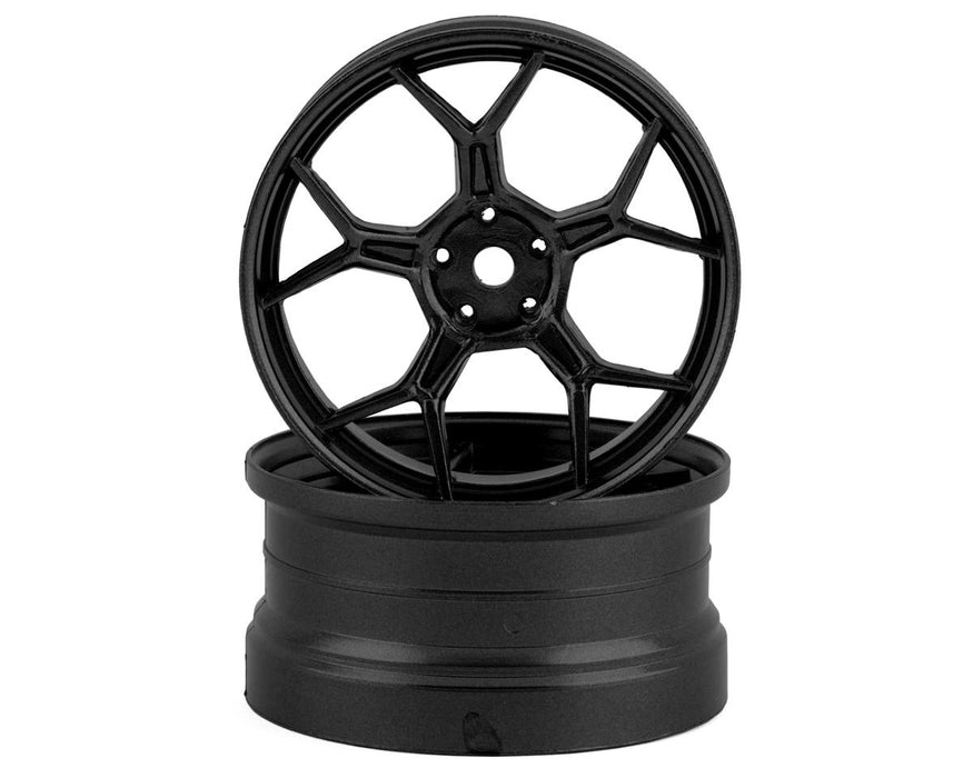 DS Racing Feathery Split Spoke Drift Wheels (Gunmetal) (2) (6mm Offset)