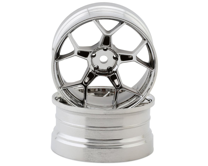 DS Racing Feathery Split Spoke Drift Wheels (Chrome) (2) (8mm Offset)