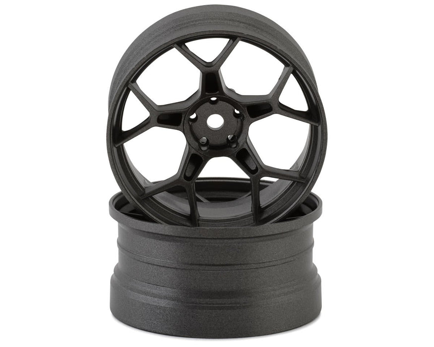 DS Racing Feathery Split Spoke Drift Wheels (Gunmetal) (2) (8mm Offset)