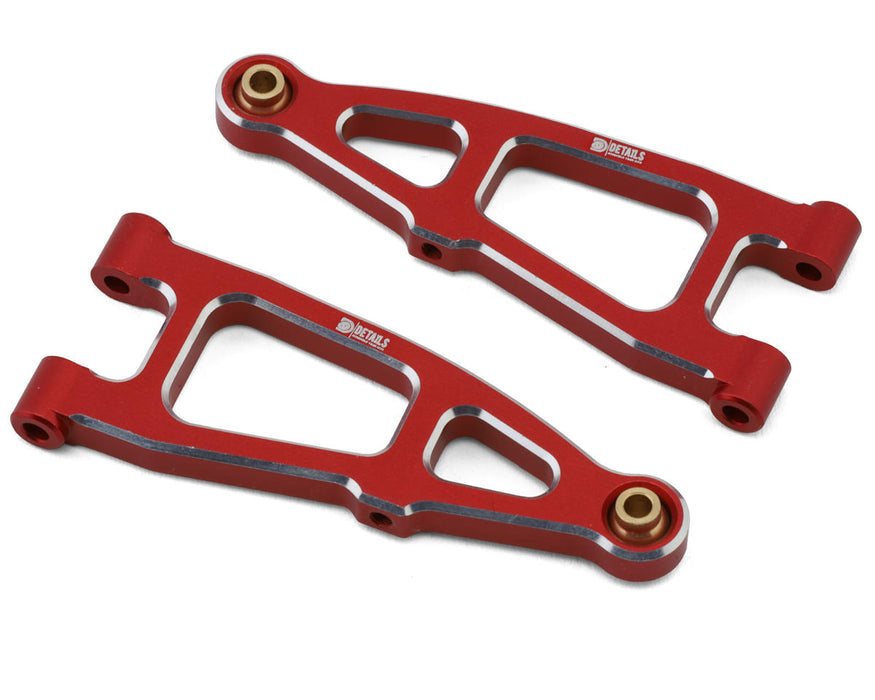 Hobby Details Arrma® Granite™ Grom Machined Aluminum Front Lower Arms (Red) (2)