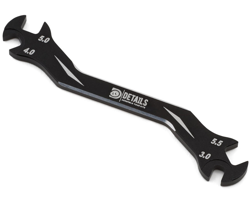 Hobby Details Aluminum 4-in-1 Special Turnbuckle Wrench (Black)