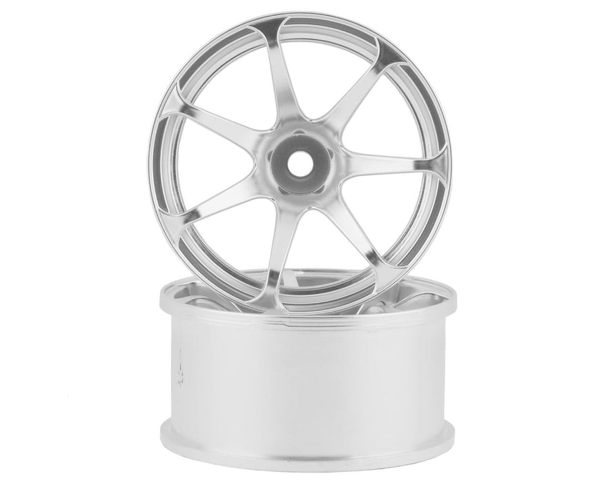 Mikuni AVS Model T7 7-Spoke Drift Wheels (Matte Silver) (2) (7mm Offset)
