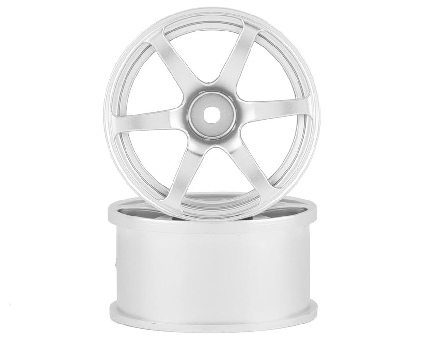 Mikuni AVS Model T6 6-Spoke Drift Wheel (Matte Silver) (2) (5mm Offset)