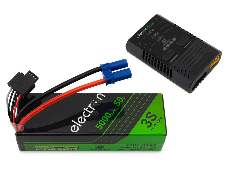 EcoPower Intelligent 3S 5000mAh EC5 LiPo Battery/"Electron Mini" Charger Bundle