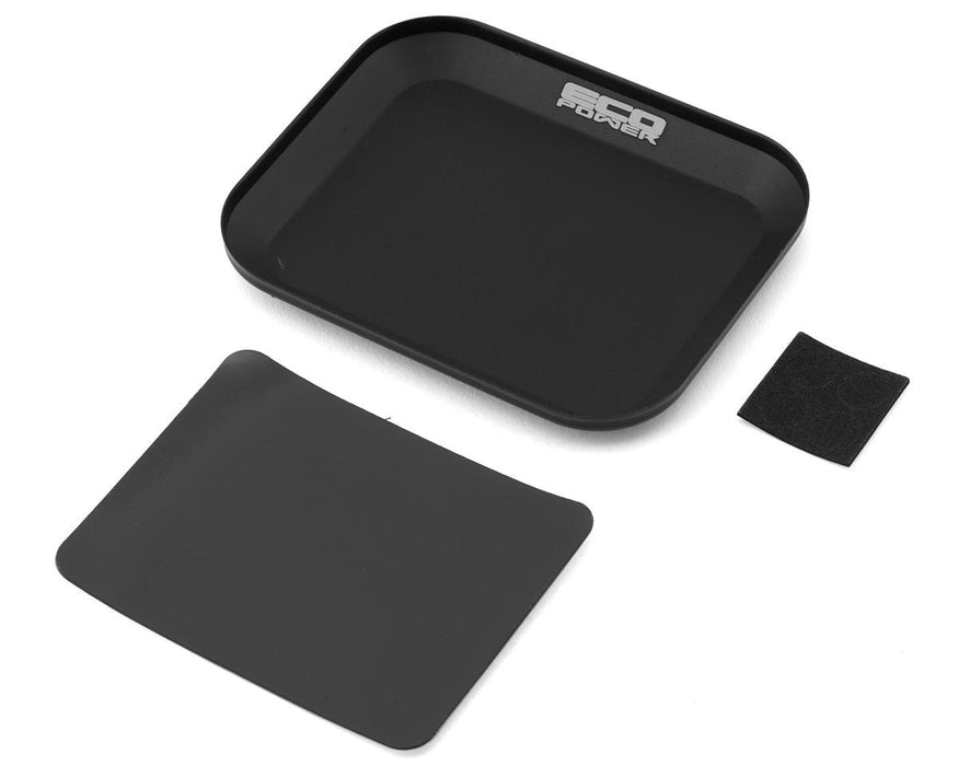 EcoPower Small Aluminum Magnetic Parts Tray/Screw Catcher (Black) (108X89X10mm)