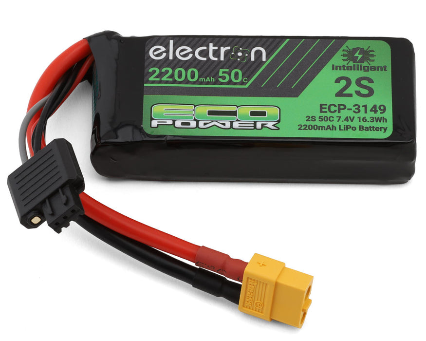 EcoPower "Electron" 2S 50C Intelligent LiPo Battery w/XT60 Connector