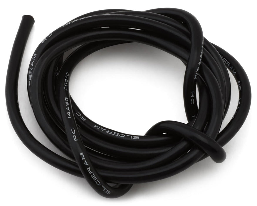 Elceram Silicone Wire (Black) (1 Meter) (14AWG)