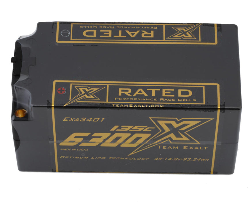 Team Exalt "X-Rated" HVX Shorty 4S 135C Lipo Battery (14.8V/6300mAh)