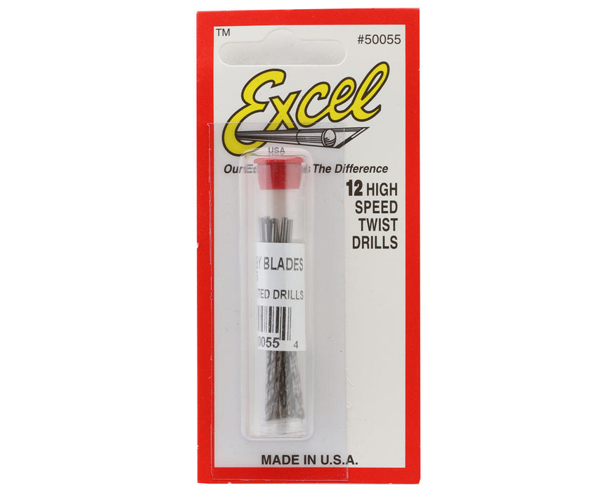 Excel High-Speed Twist Drill Bit Set (12) (#55)