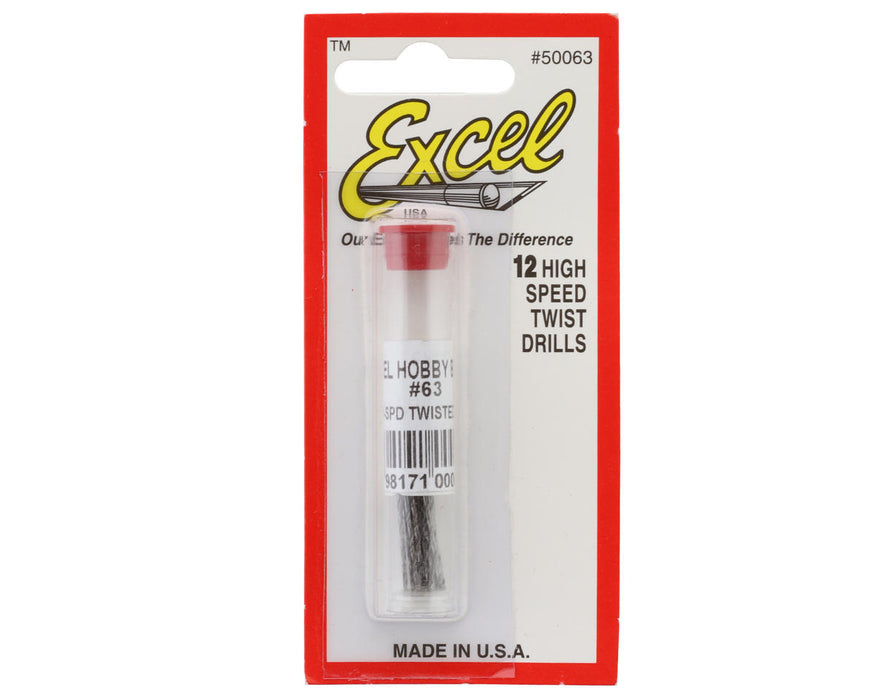 Excel High-Speed Twist Drill Bit Set (12) (#63)