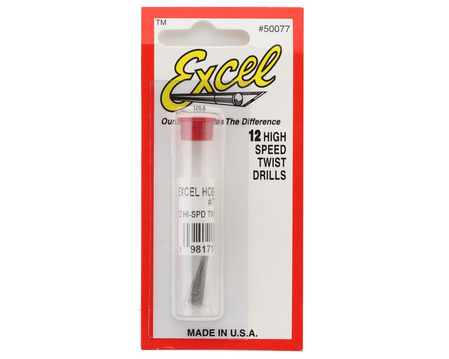 Excel High-Speed Twist Drill Bit Set (12) (#77)