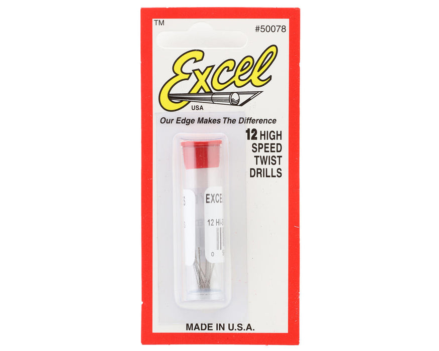 Excel High-Speed Twist Drill Bit Set (12) (#78)