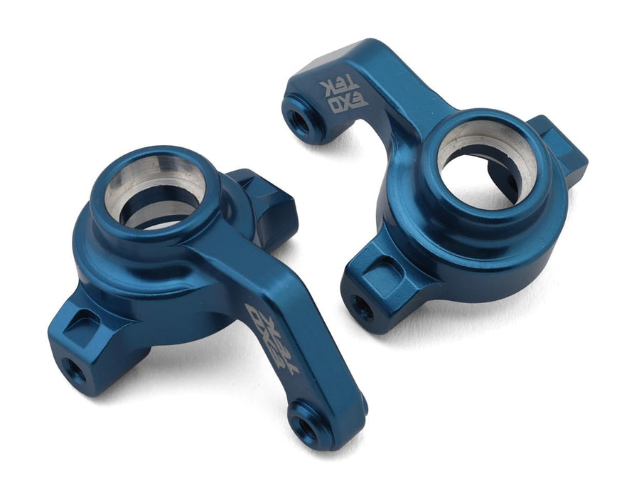Exotek Team Associated MT10/Pro4 SC10 Aluminum HD Steering Hubs  (Blue) (2)