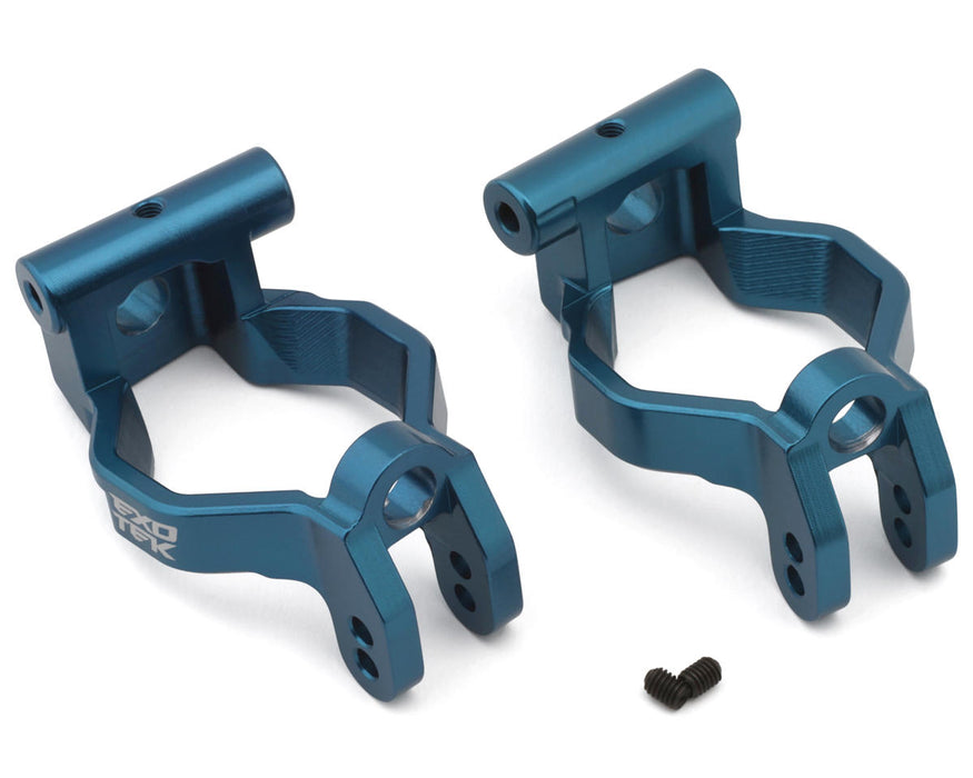 Exotek Associated Rival MT8 Aluminum HD Caster Hubs (Blue) (2)