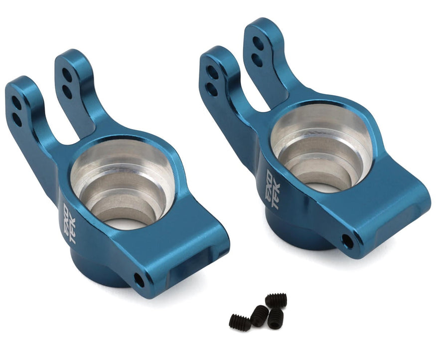 Exotek Associated Rival MT8/SR7 Aluminum HD Rear Hubs (Blue) (2)