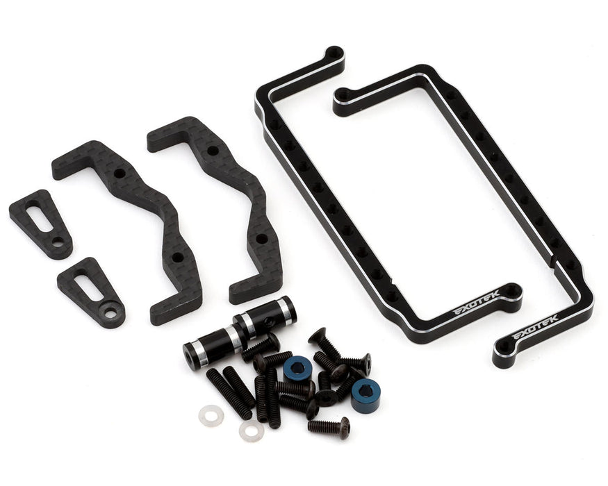 Exotek Associated RC10 Adjustable Aluminum & Carbon Fiber Battery Tray Set