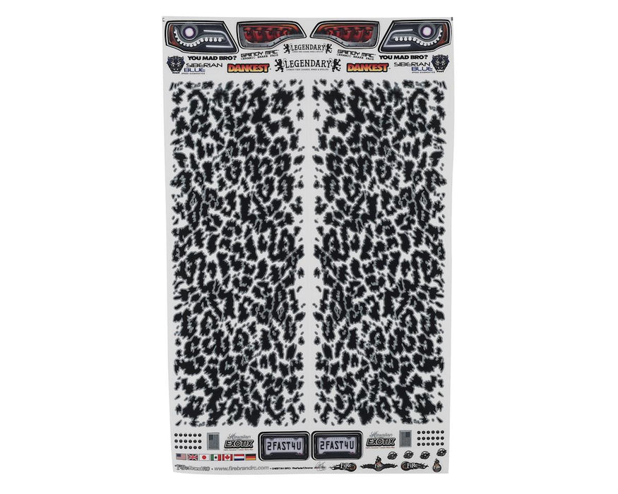 Firebrand RC Cheetah Decals Sheet