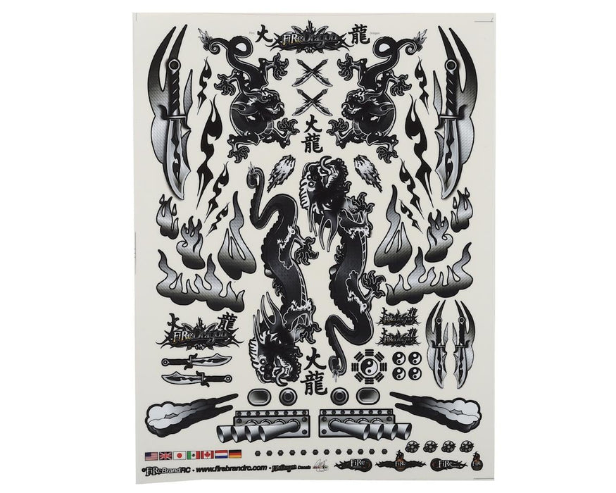 Firebrand RC Concept Dragon Decal (Black) (8.5x11")