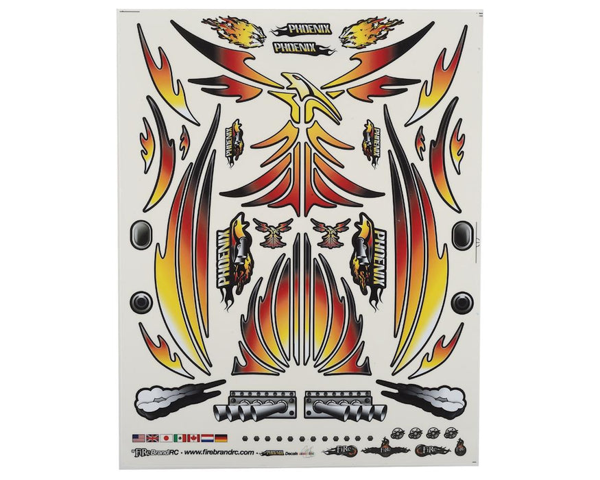 Firebrand RC Concept Phoenix Decal (Orange) (8.5x11")