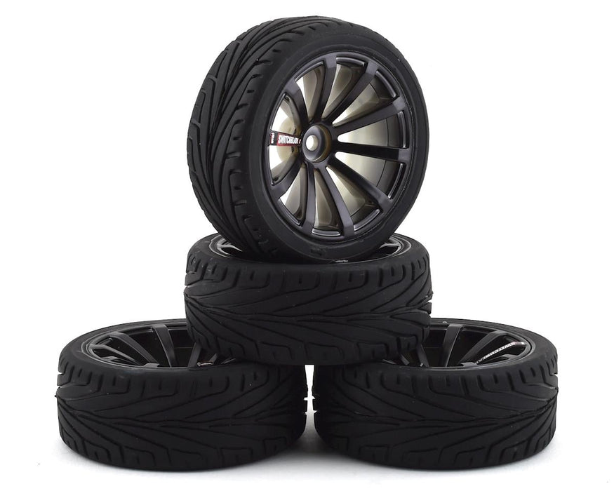 Firebrand RC Switchblade RT6 Pre-Mounted On-Road Tires (4) (Smoke Chrome)